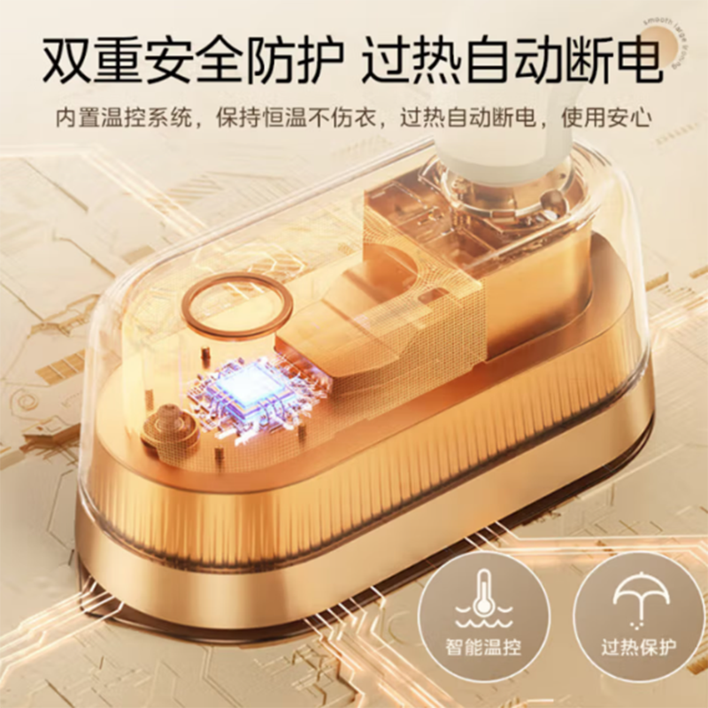 美的(Midea)便携手持蒸汽挂烫机20g/min蒸汽130ml水箱 YBJ14M1高清大图