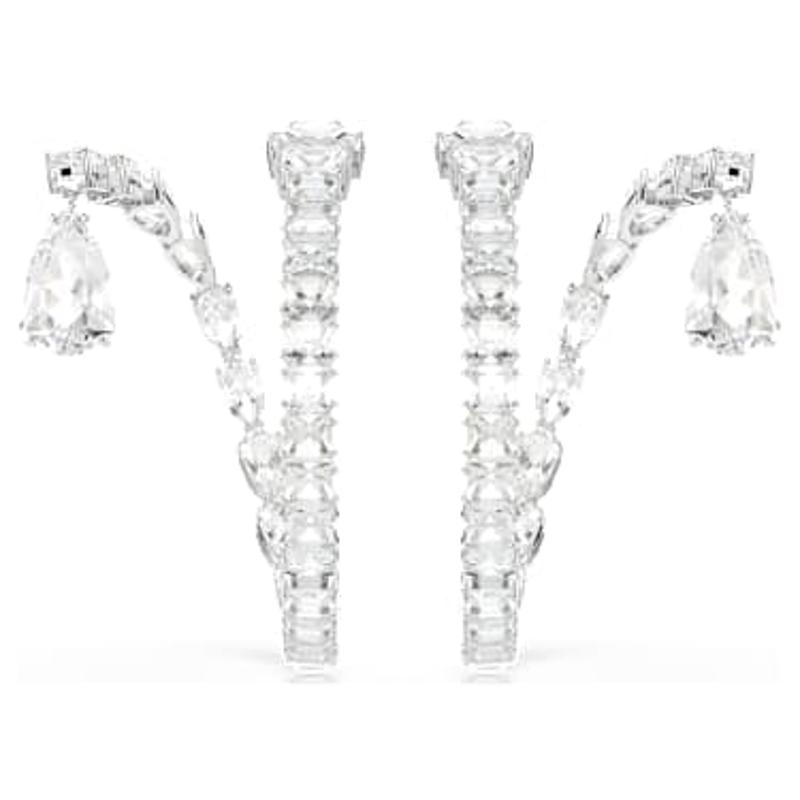 施华洛世奇(SWAROVSKI)时尚白钻风珍珠耳环个性镶钻耳饰女士简约