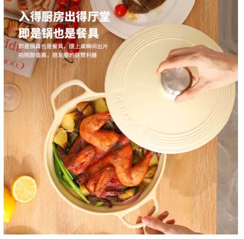 栢士德BYSTON丽达斯陶瓷砂锅BST-1025高清大图