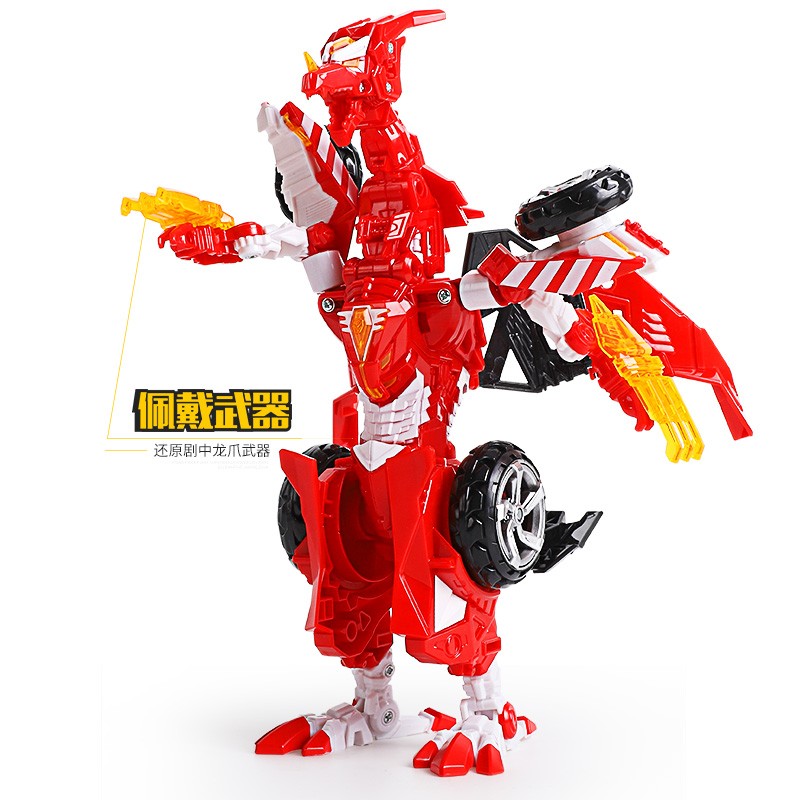 买奇酷咖宝车神变形汽车儿童变形机器人玩具小男孩小女孩赛车变形车 精英版 救援飞龙HCL013高清大图