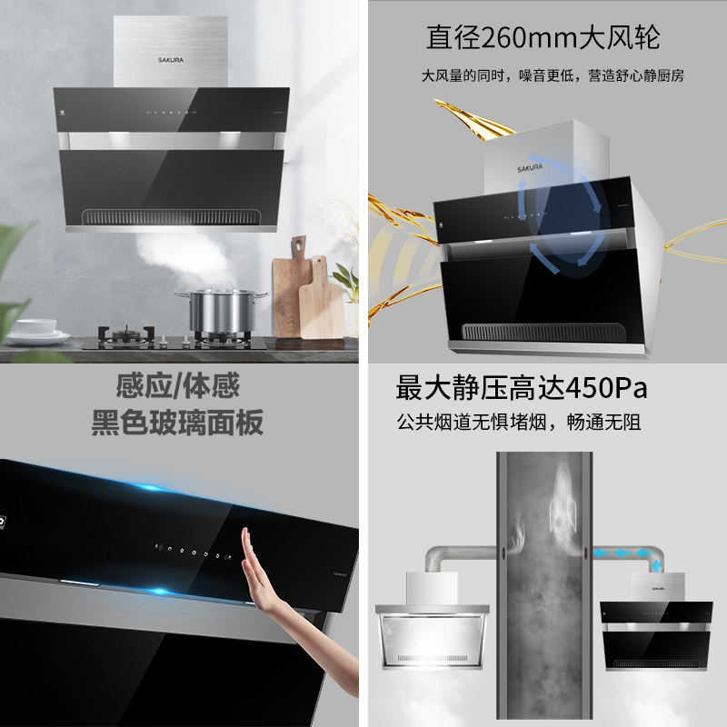 2701樱花燃气灶抽油烟机套餐家用煤然气灶具侧吸式烟灶消套装 2701++BGZ01烟机灶具(4.2kw不锈钢灶) 天然