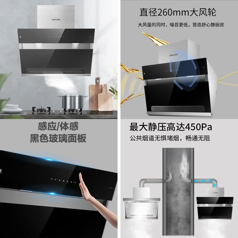 2701樱花燃气灶抽油烟机套餐家用煤然气灶具侧吸式烟灶消套装 2701++BGZ01烟机灶具(4.2kw不锈钢灶) 天然图片