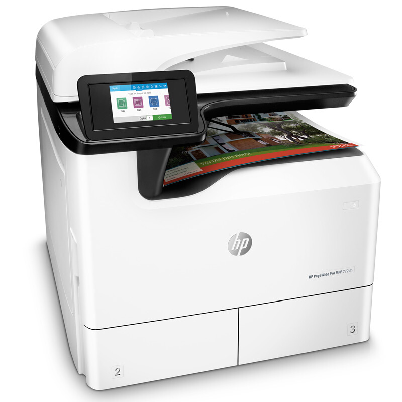 惠普(HP)PageWide Pro 772dn A3 彩色页宽一体机 复合机复印机打印机(打印、复印、扫描、传真)高清大图