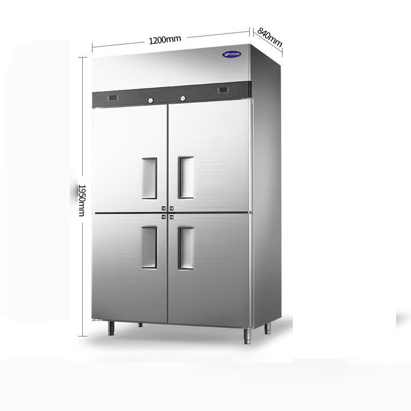 银都四门冰箱商用冰柜插盘柜风冷速冻机慕斯烤盘柜披萨托盘冷冻柜