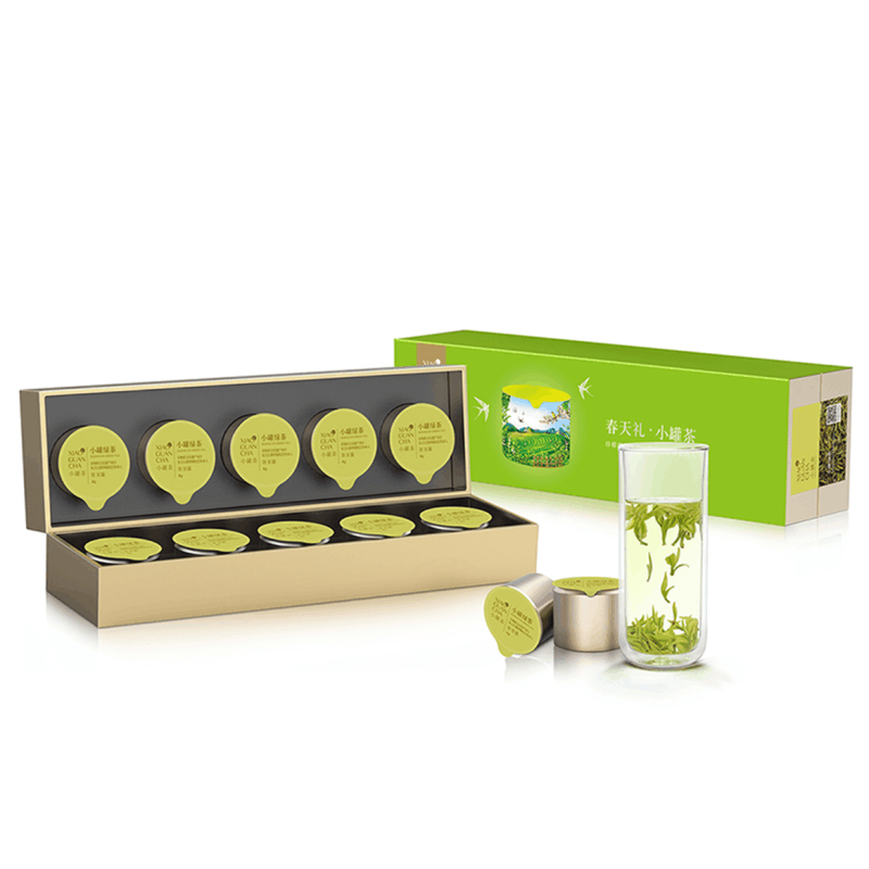 小罐茶(XIAO GUAN TEA) 特级小罐绿茶叶礼盒装40g 金罐10罐装小罐绿