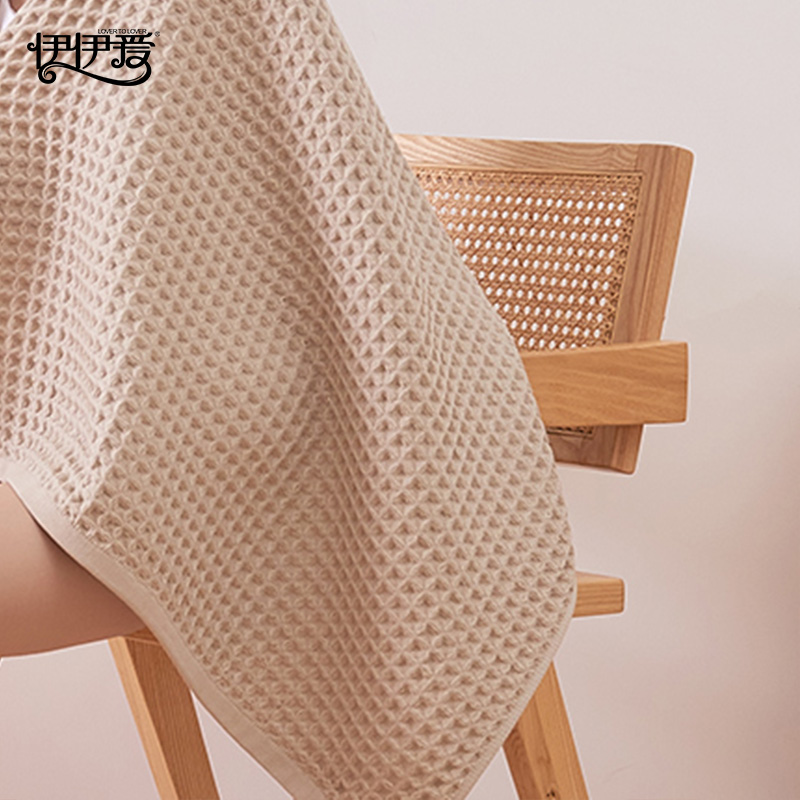 伊伊爱 YBH25243 蜂巢格浴巾 棕色高清大图