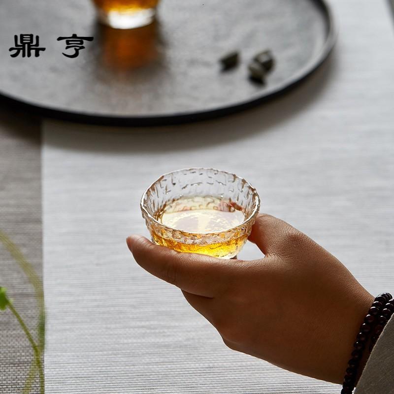 鼎亨 日式玻璃品茶杯小茶杯茶盏玻璃单杯品茗杯主人杯品杯