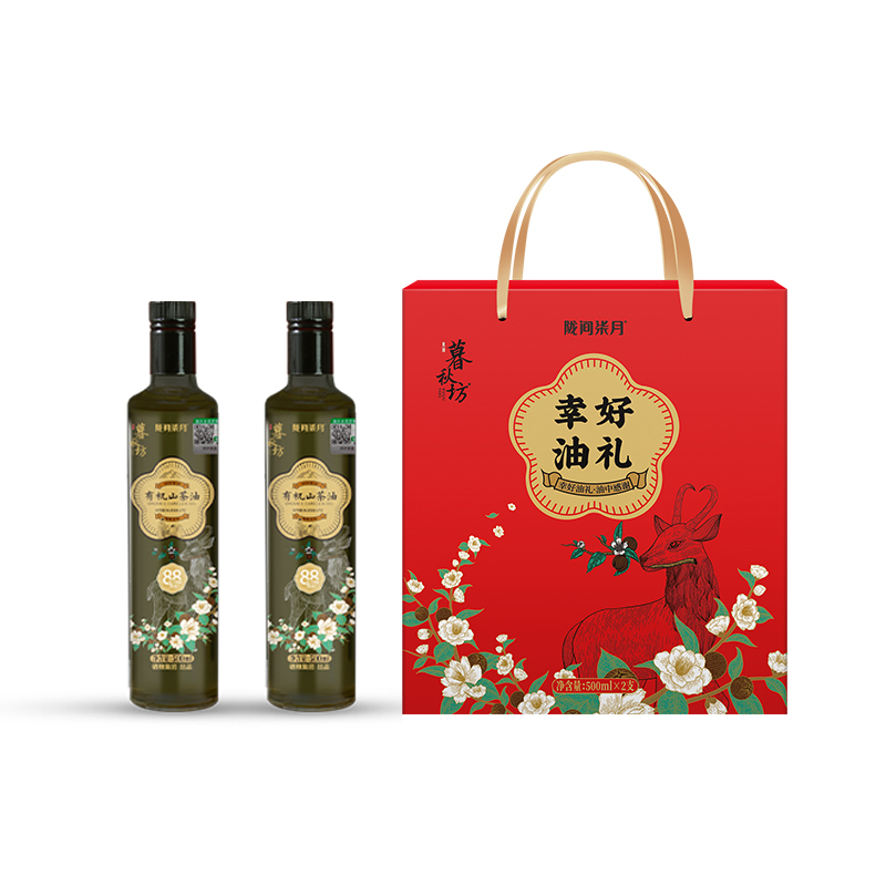 陇间柒月 幸好油礼暮秋坊 有机山茶油 礼盒简装 500ml*2