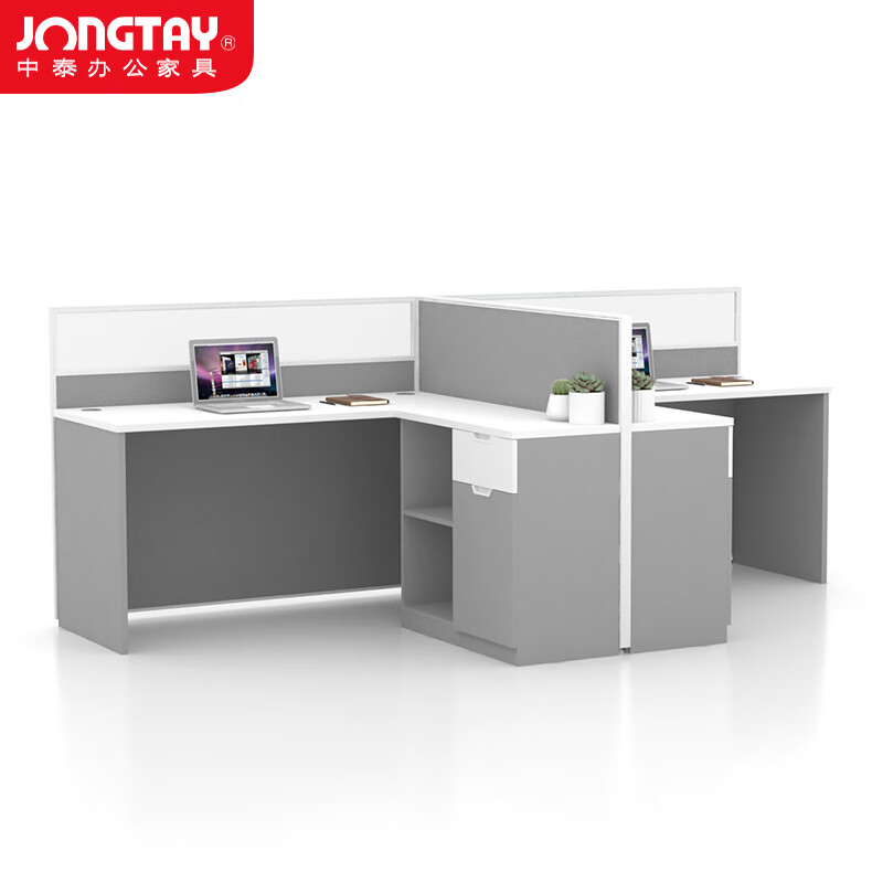 中泰(jongtay)办公家具职员办公桌椅简约现代职员桌工位办公室屏风工位隔断办公桌双人位 J-PU24-15TC2高清大图