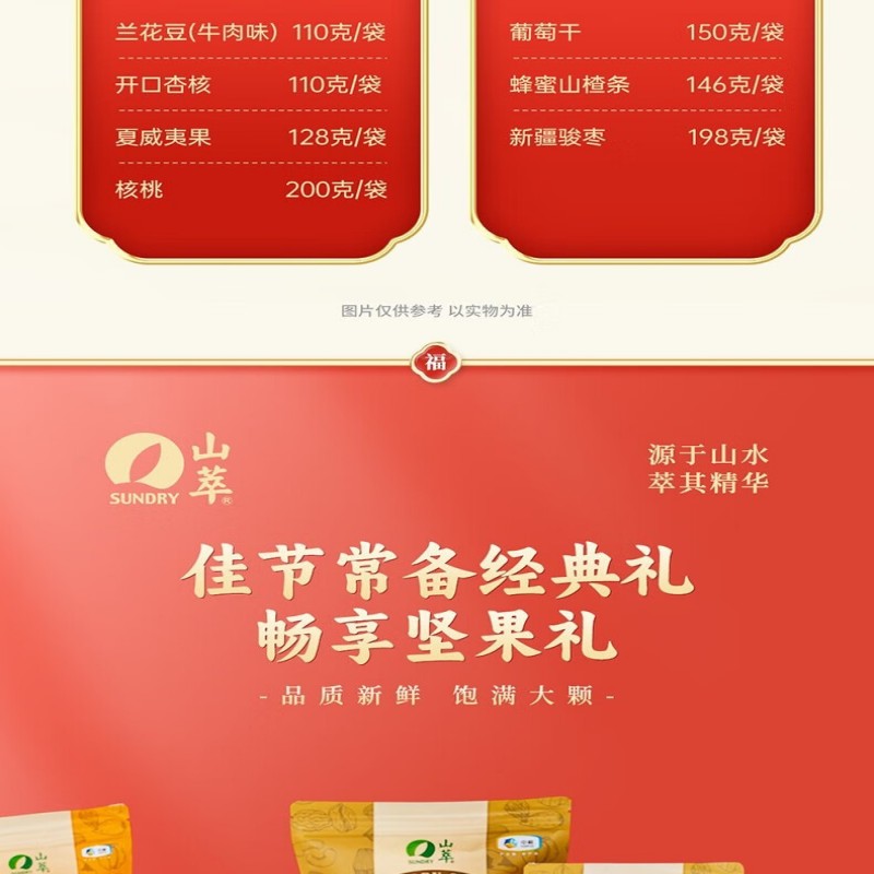 中粮山萃瑞果纳福礼盒1.05kg高清大图