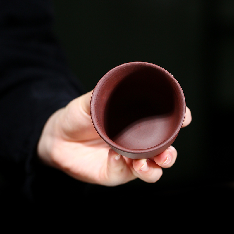 萬春和 好柿成双 宜兴紫砂茶杯双色紫砂对杯情侣杯主人杯90ml高清大图