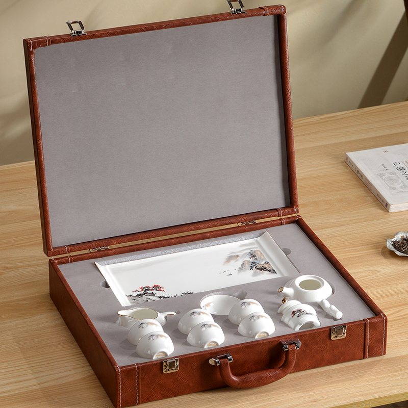 北国风光 远上寒山寺骨瓷茶具 TS-0111P 套高清大图