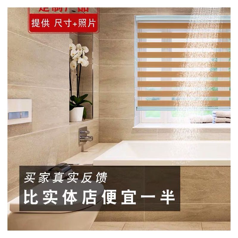 可免打孔卷帘窗帘百叶窗帘成品遮光卧室家用防蚊门帘