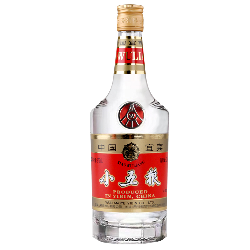 五粮液股份公司出品 嫡系产品 小五粮 52度浓香型白酒375ml 单瓶装