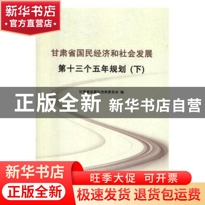正版 甘肃省国民经济和社会发展第十三个五年规划:下 甘肃省发展图片
