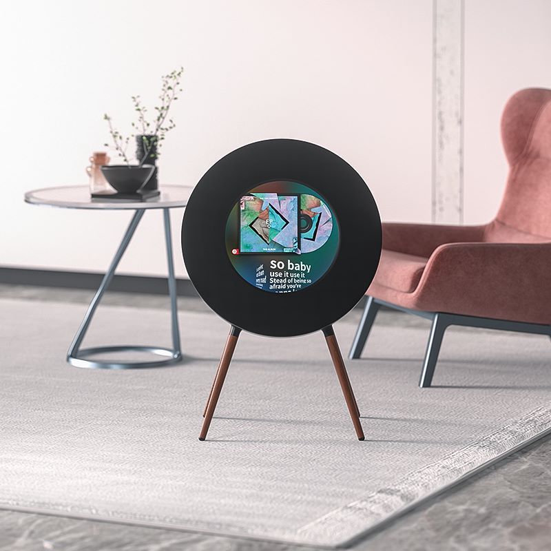 MORRORART R1歌词唱片音响悬浮字幕音箱家用客厅蓝牙音响丹麦尊宝授权HIFI智能创意礼物高清大图