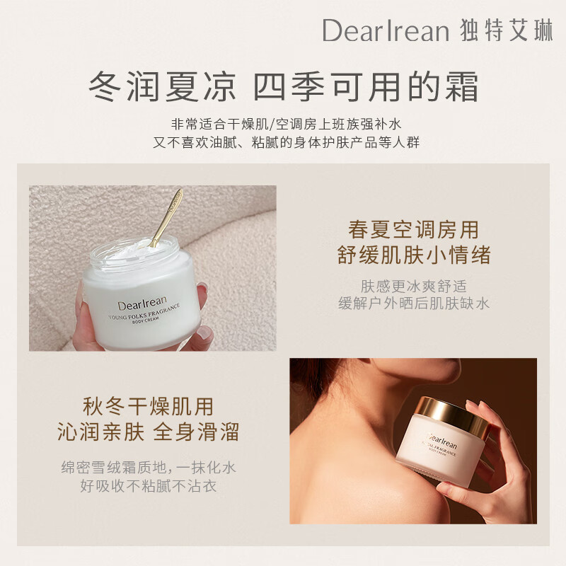 独特艾琳香氛身体冷霜(玻璃瓶款)加州柚里 180g高清大图