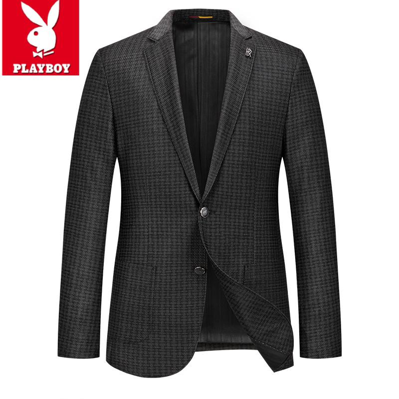 花花公子加肥加大胖子商务西服大肚子男婚礼外套职业正装宽松大码西装