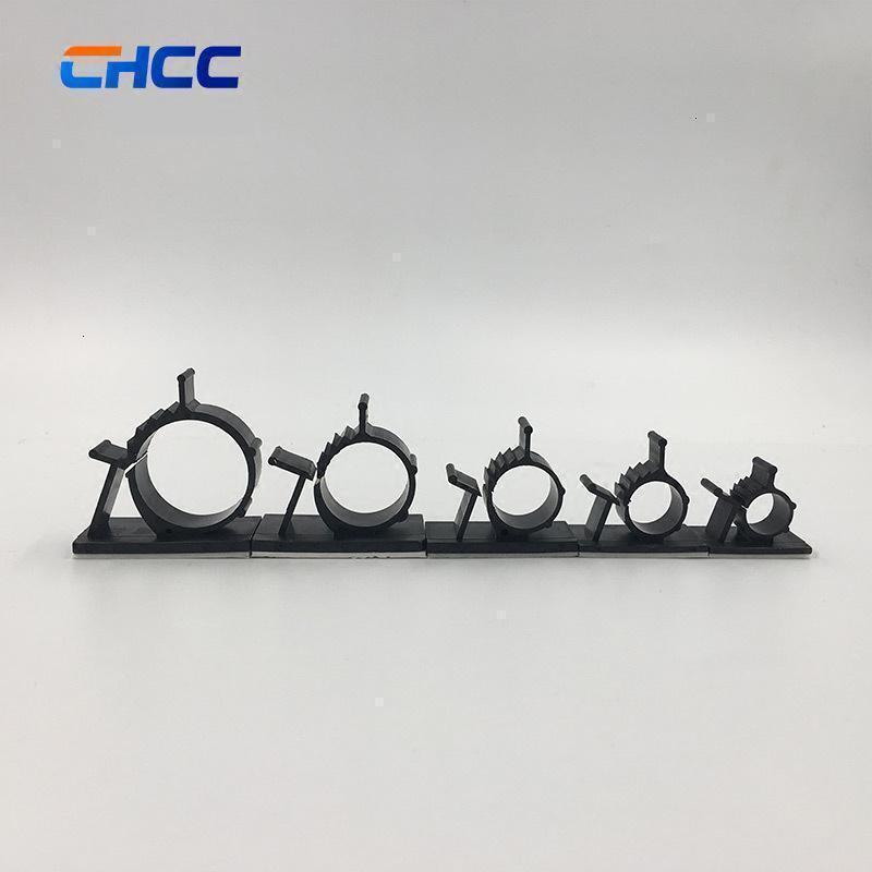 家柏饰(CORATED)收纳数据线电线整理固定器卡扣自粘圆管电源线路网线塑料扣夹线卡 10个白色（直径10-13mm）
