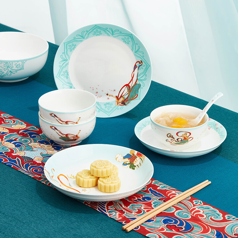 共禾京品 敦煌飞天32头骨瓷餐具 ZFTWCOM240009