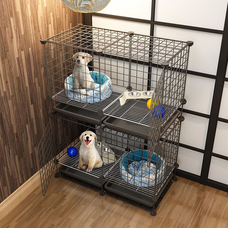 小型犬狗窝带厕所宠物中型小比熊泰迪柯基狗狗分离室内狗笼子>800_800