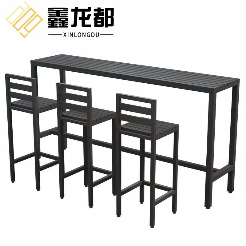 鑫龙都吧台桌椅 吧台桌椅一桌三椅1.8米套