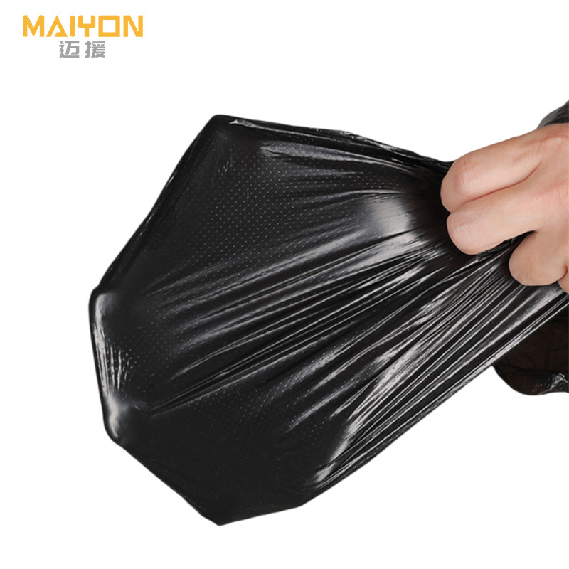 迈援 黑色平口大号垃圾袋 特厚130*140/4丝 50只 组高清大图