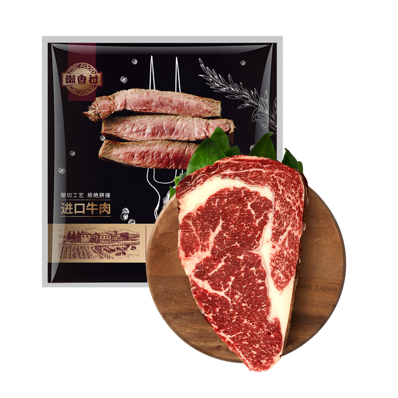 潮香村 薄盐静腌眼肉牛排183g 含酱料包33g