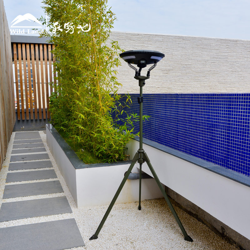 秋野地圆形太阳能营地灯户外灯庭院灯户外露营灯帐篷灯军绿色