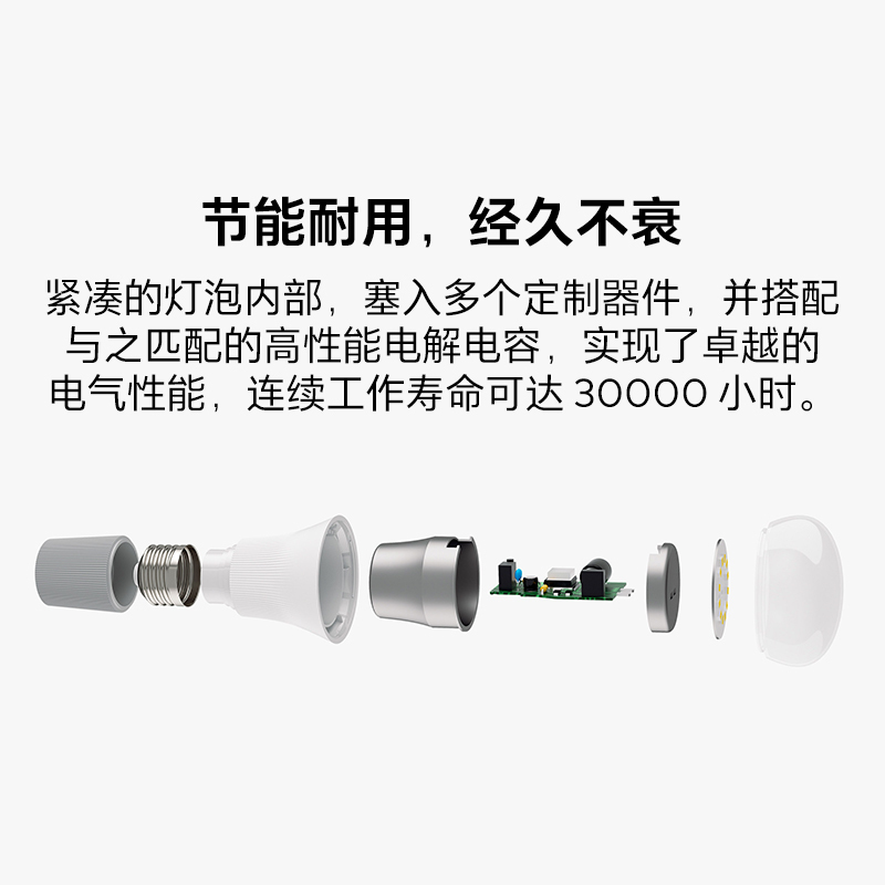 MEIZU 魅族 Lipro LED 灯泡 3W(2700K) E27螺口 舒适低蓝光节能省电无频闪 单只装