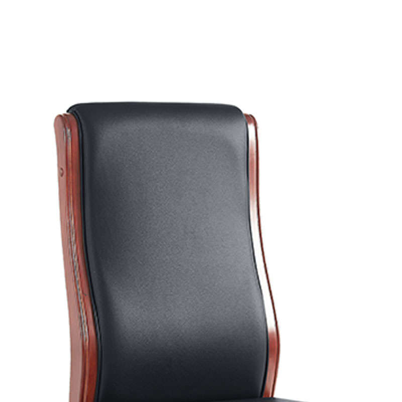 臻远ZY-7600办公会议椅办公皮椅电脑椅 黑西皮高清大图