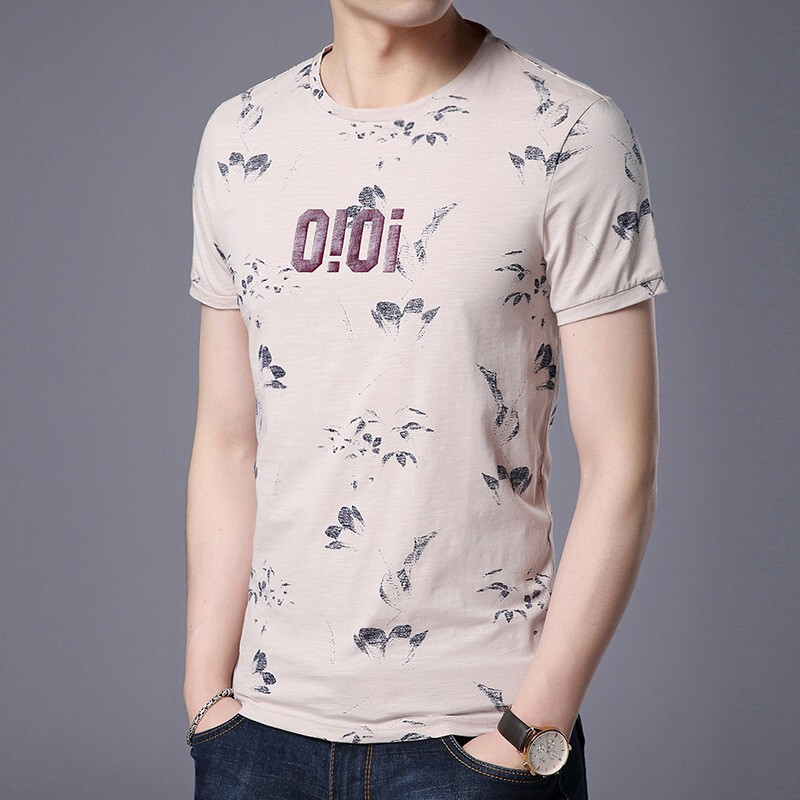 梵克公牛短袖t恤夏季个性男装青年休闲圆领短袖棉t恤衫男式印花半袖