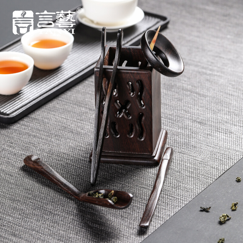 言艺(yanyi) 功夫茶具茶道配件-吹影镂尘(茶道六君子)