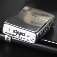 zippo打火机美国原装专柜正品 盔甲黑冰深雕花纹28956 正版代购zippo打火机防风煤油火机