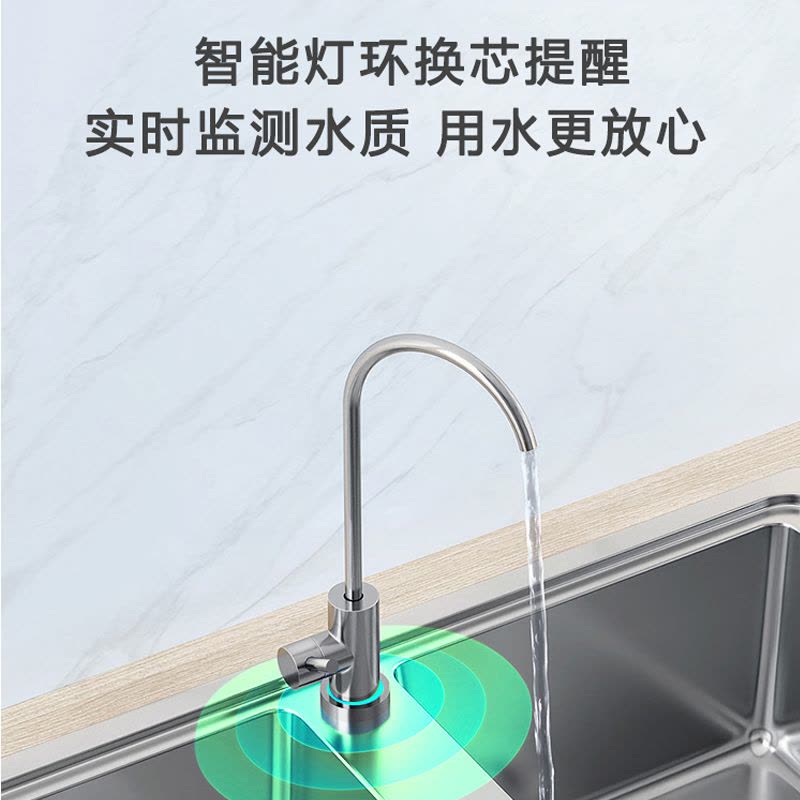 比弗丽600加仑智显灯环水龙头厨下反渗透净水器BFL-F-616(不含安装)图片