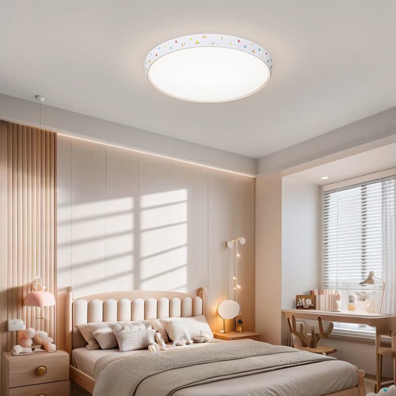 欧普照明护眼高显色led吸顶灯具卧室灯儿童灯房间餐厅 现代简约圆形阳台灯WS图片