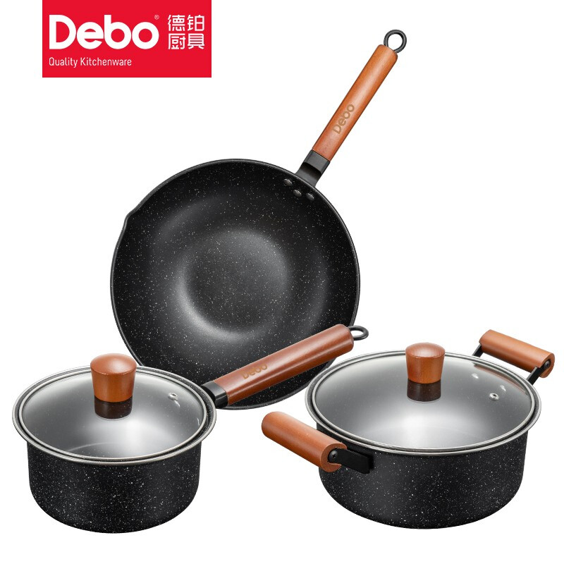 德铂(Debo)尼古拉斯套装锅具炒锅煮锅奶锅DEP-725高清大图