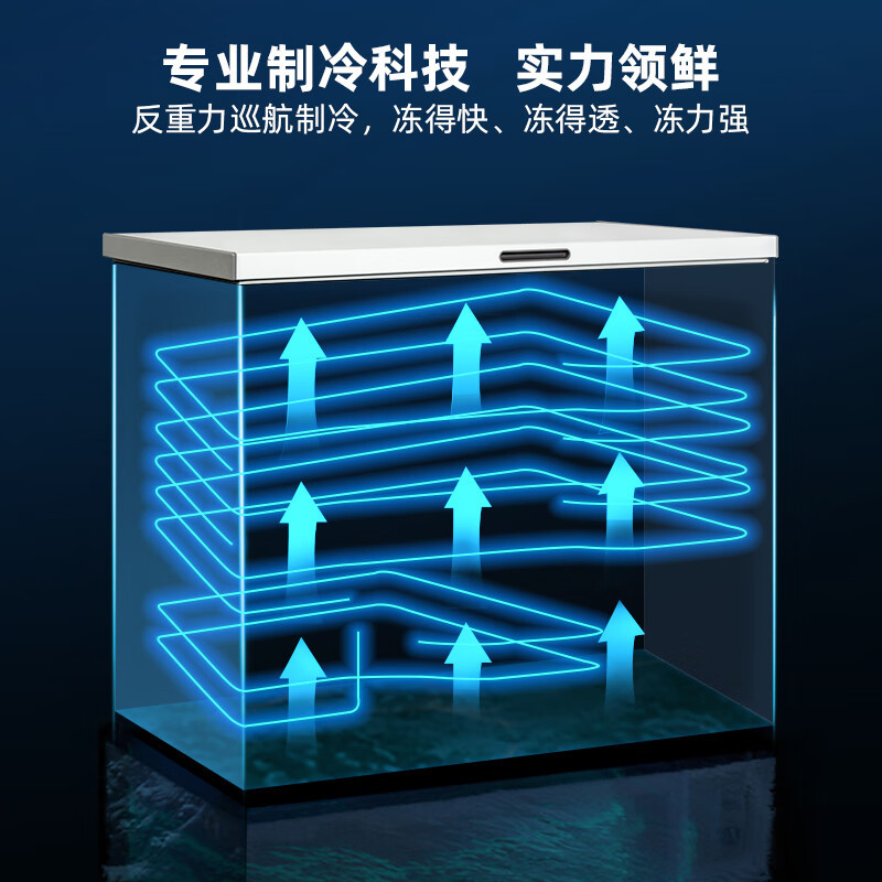 美菱冰柜401升卧式家用商用冷藏冷冻可转换大容量冷柜一级能效节能大冷冻保鲜速冻大冷柜补贴电冰柜 BC/BD-401DT高清大图