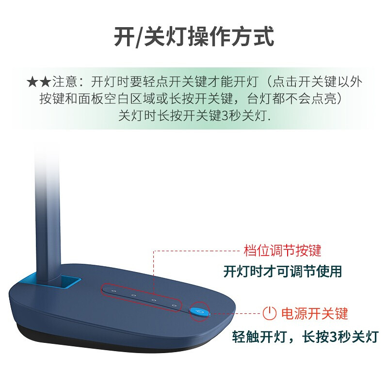 飞利浦(PHILIPS) 国AA级护眼台灯 学生学习阅读灯 卧室宿舍床头台灯 轩志 白色