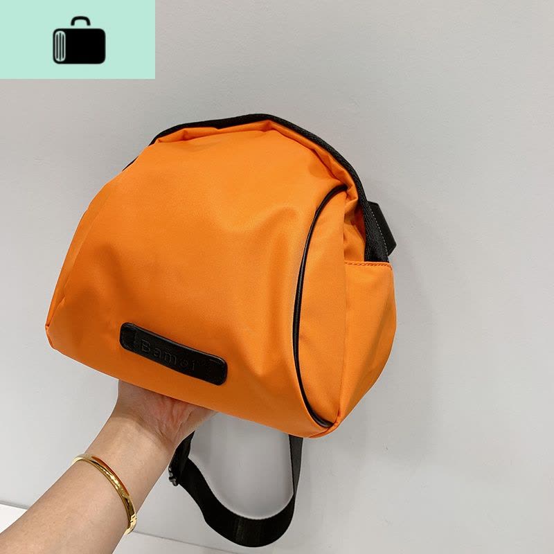 自制包包2020新款牛津布单肩斜跨包多功能黑色贝壳时尚休闲包NEW LAKE女斜挎包图片