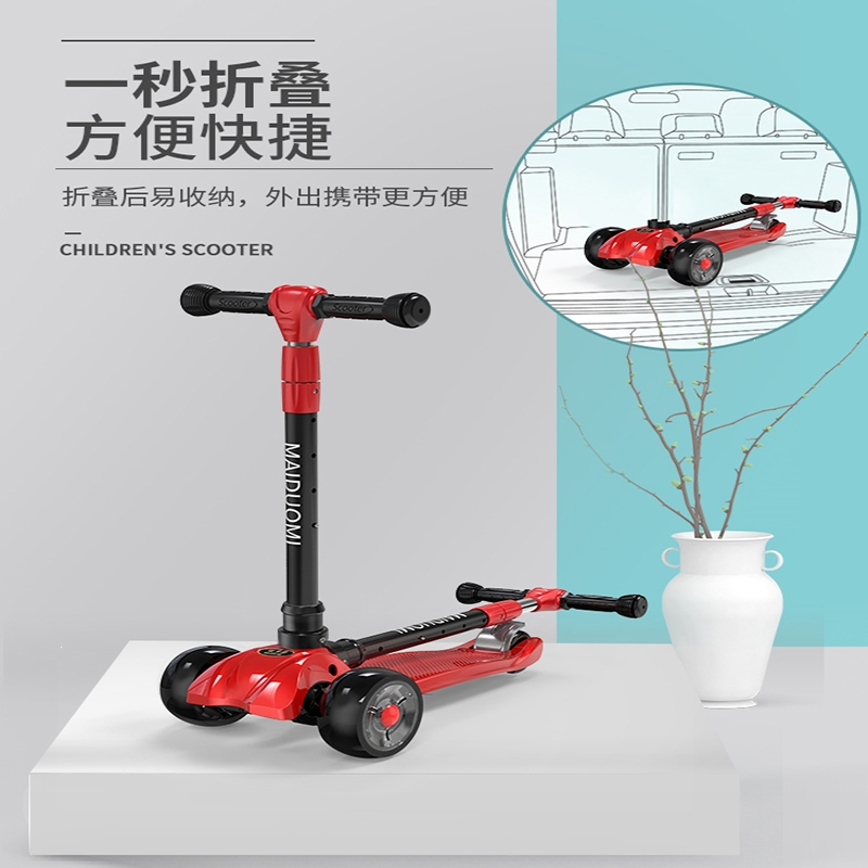 智扣滑板车儿童1一3一6一12岁2以上宝宝小孩踏板大童三合一滑滑溜溜车