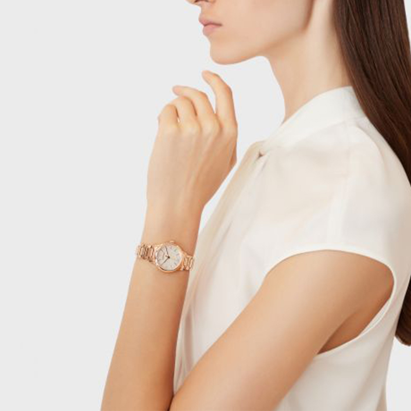 安普里奥·阿玛尼(Emporio Armani)女表 瑞士机芯钻石刻度女士石英腕表RENATO系列ARS5301