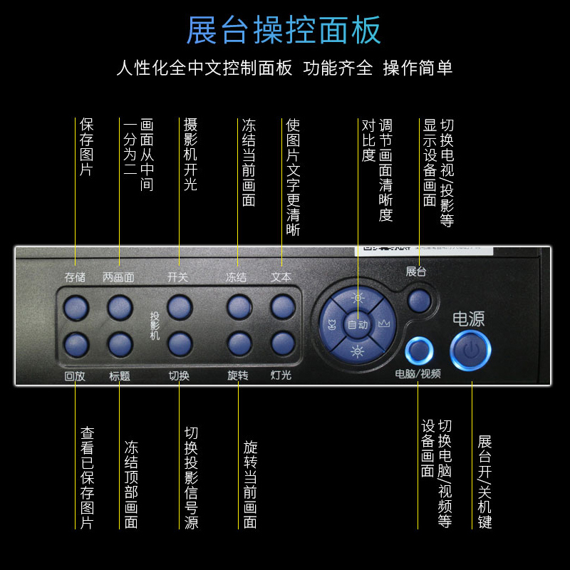 鸿合HZ-V570实物展台投影仪扫描仪教学录制专业办公网络远程多媒体