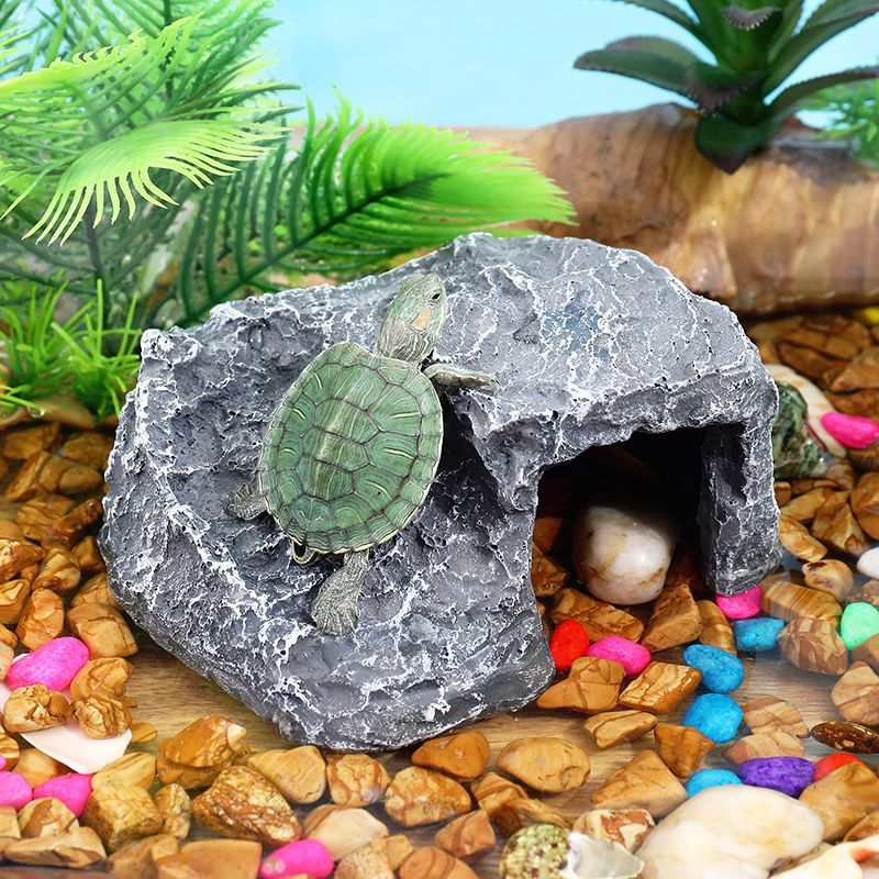 小龟爬1986小乌龟晒台巴西龟爬台晒背台浮台宠物龟爬坡躲避屋鱼缸造景