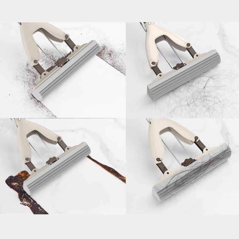 万嘉欣海绵头对折胶棉拖把头吸水拖把头海绵拖把头替换装胶棉头 2个