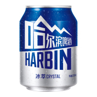 哈尔滨(Harbin)啤酒mini can冰萃小嗨啤255ml*24听整箱装啤酒苏宁自营国产啤酒