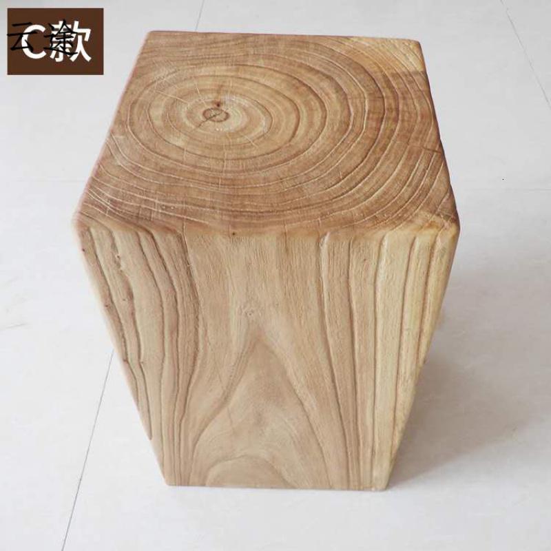 实木木墩原木墩子方形树墩树桩换鞋凳民宿木凳家用木桩角几定制 视频