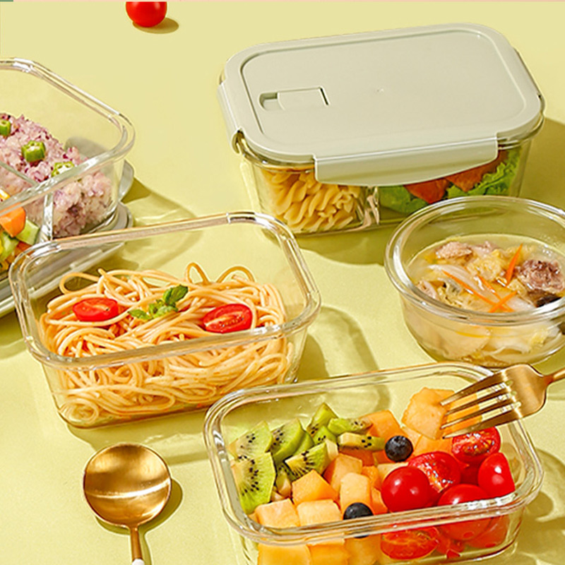 艾逸瑶选 晶萃高硼硅玻璃饭盒4件套CJ-21123高清大图