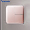 松下 开关面板一开多控+双开双控开关复位式 格彩系列WPC595MYL玫瑰金