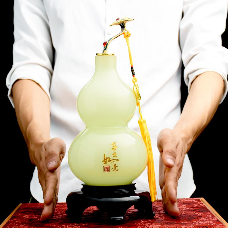 美帮汇葫芦如意摆件琉璃玉家居客厅办公室博古架酒柜玄关工艺品高清大图